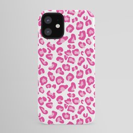 Leopard-Pinks on White iPhone Case