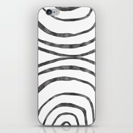 Black and White Arches Lines iPhone Skin