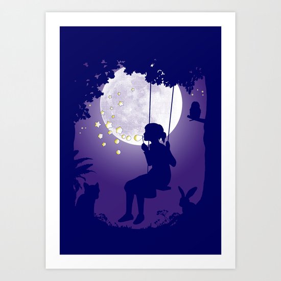 Moon Swing Art Print