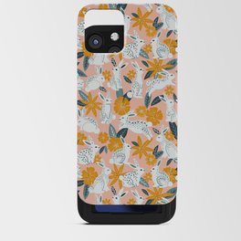 Bunnies & Blooms – Teal & Blush iPhone Card Case