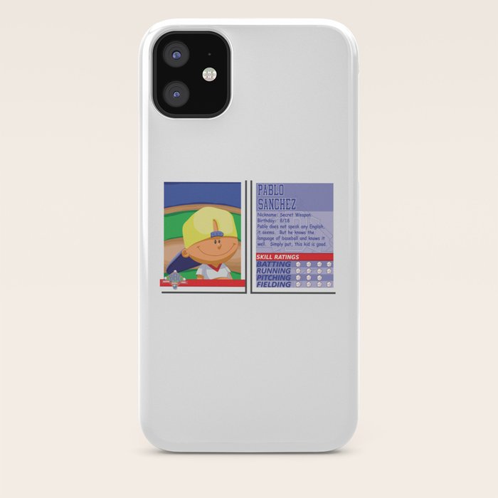 Pablo Sanchez Stat Card Backyard Baseball Iphone Case By