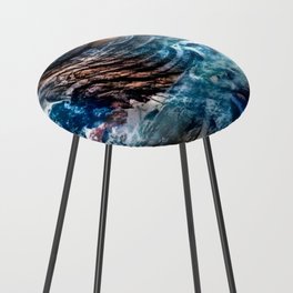 Abstract Waves Counter Stool