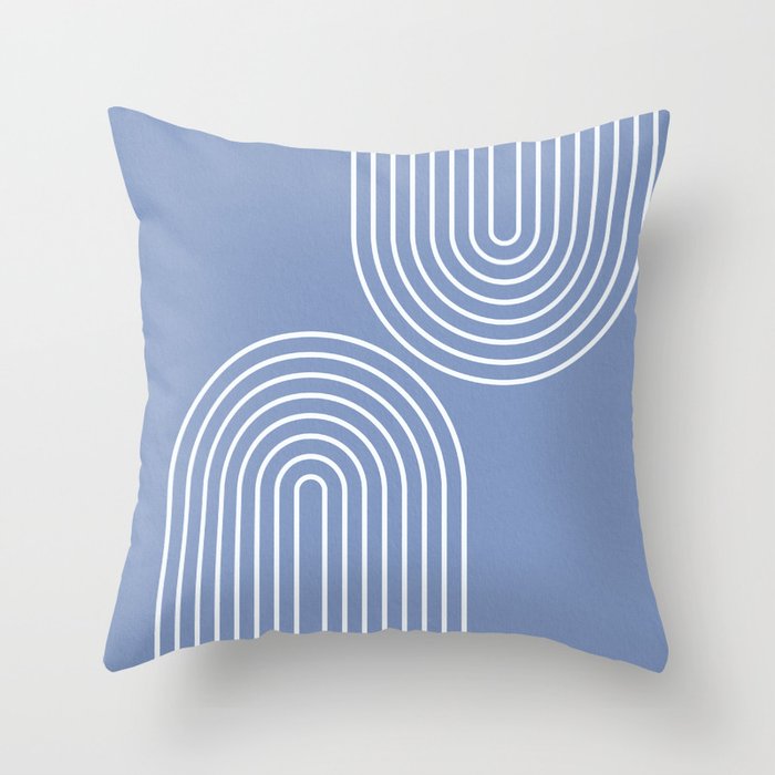 Periwinkle Blue Minimalist Throw Pillow by Sheila Wenzel Ganny
