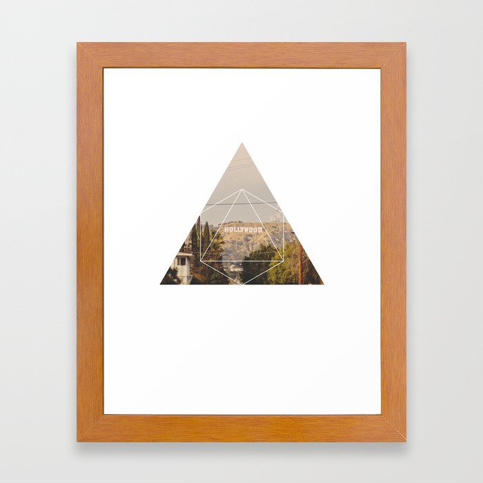Hollywood Sign - Geometric Photography Framed Art Print