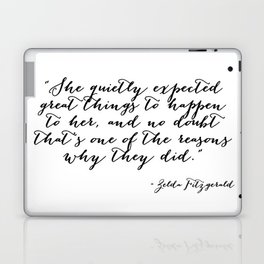 She quietly expected great things Laptop Skin