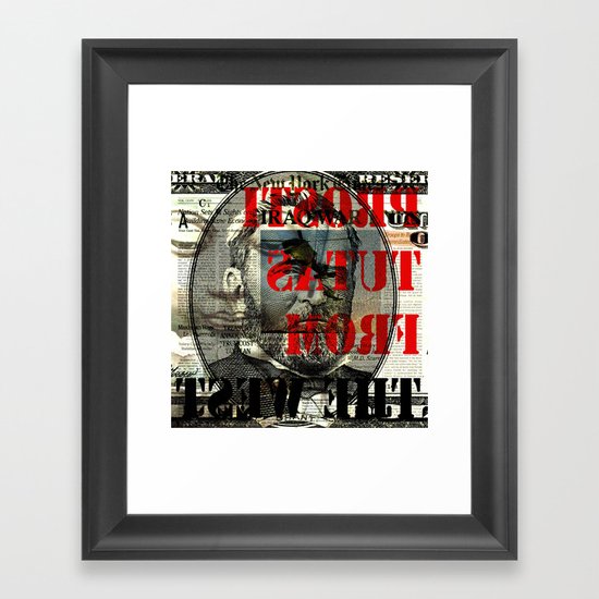 shadow death heroes GRANT Framed Art Print