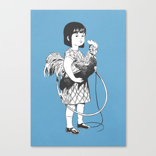 Rooster Girl Canvas Print