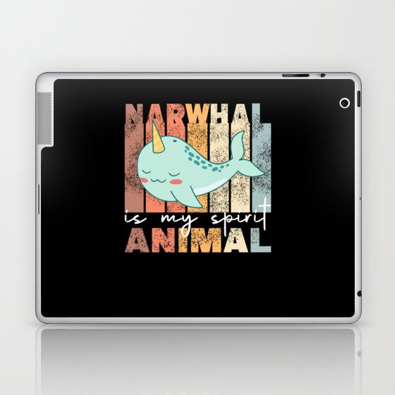 Narwhal Is My Spirit Animal Kawaii Narwale Laptop & iPad Skin
