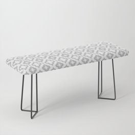 Light Grey Ornamental Arabic Pattern Bench