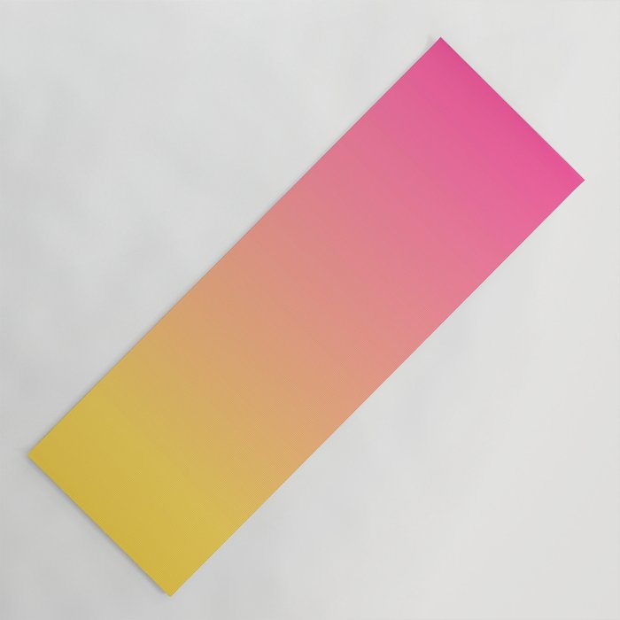 Pink And Yellow Ombre Print Yoga Mat By Kapotka Society6