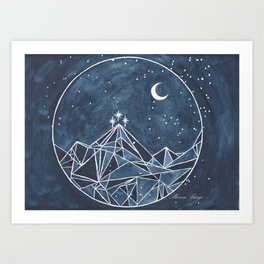 Night Court moon and stars Art Print