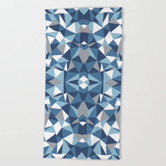 Abstract Collide Blues Beach Towel