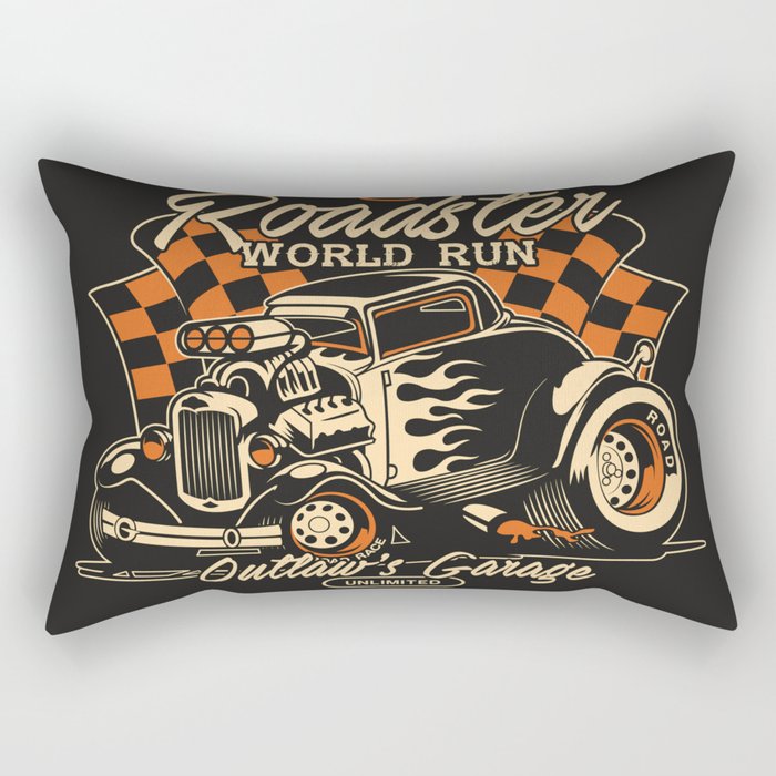 Hot Rod Classic Car Rectangular Pillow