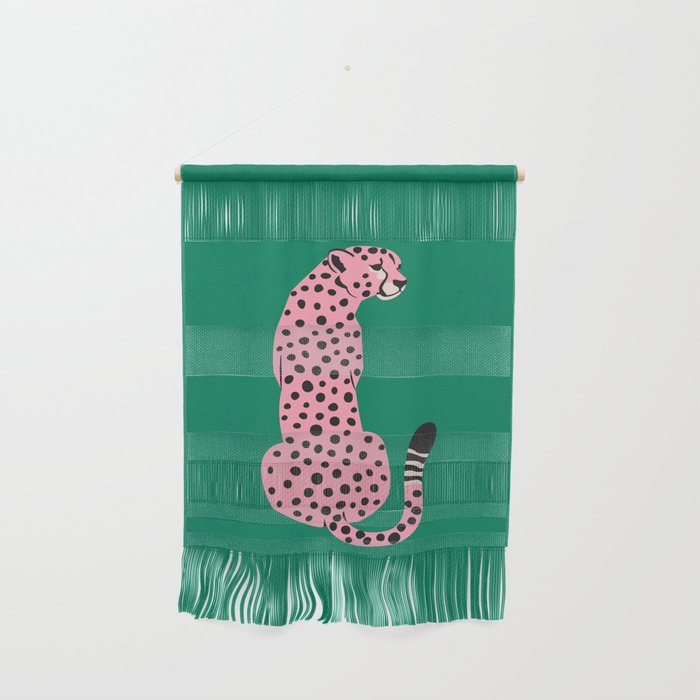 The Stare: Pink Cheetah Edition Wall Hanging