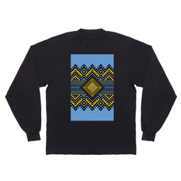 Ukrainian embroidered art with national symbol for home decoration. Long Sleeve T-shirt