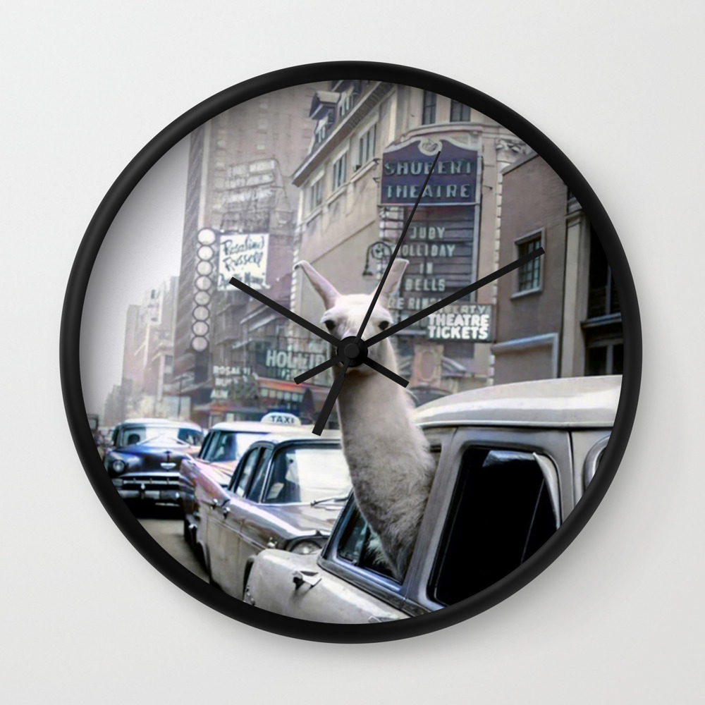 Taxi Mirrored Clock 