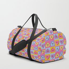 Mean Candy Heart Valentines Duffle Bag