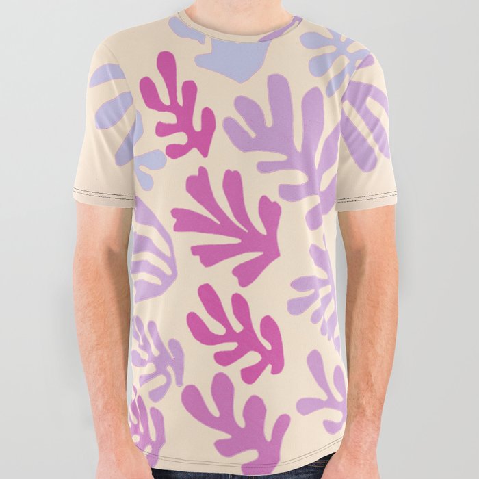 Collage of Leaves, #5 "Coral" by Henri Matisse All Over Graphic Tee