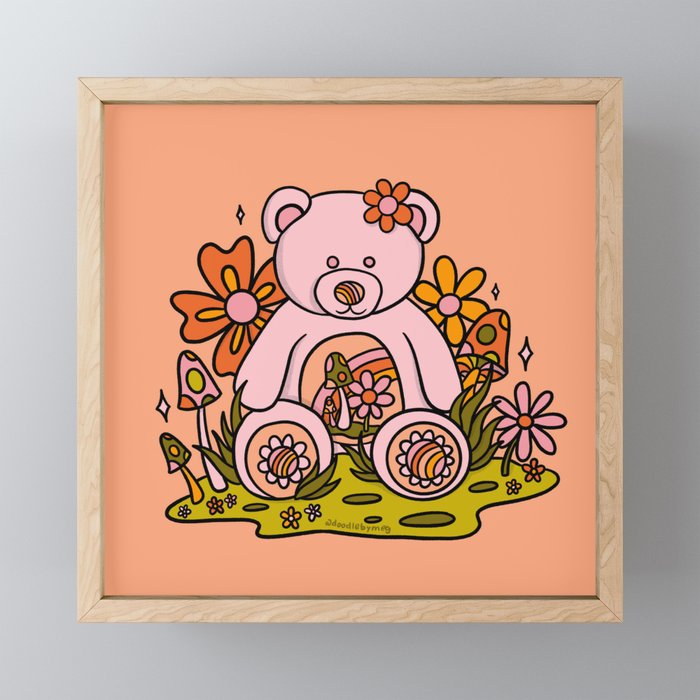 Spring Bear Framed Mini Art Print