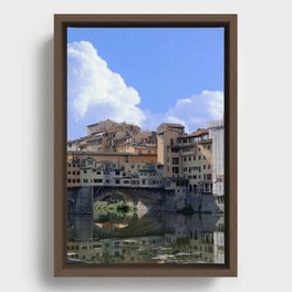 Tonight I watched the sun set at Ponte Vecchio Framed Canvas