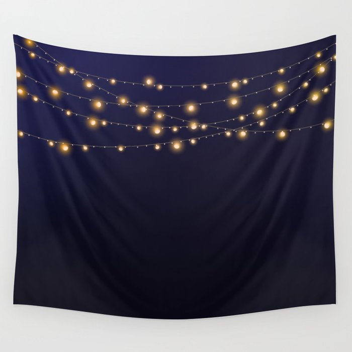 modern string lights wall tapestry by julianarw society6 string lights over tapestry