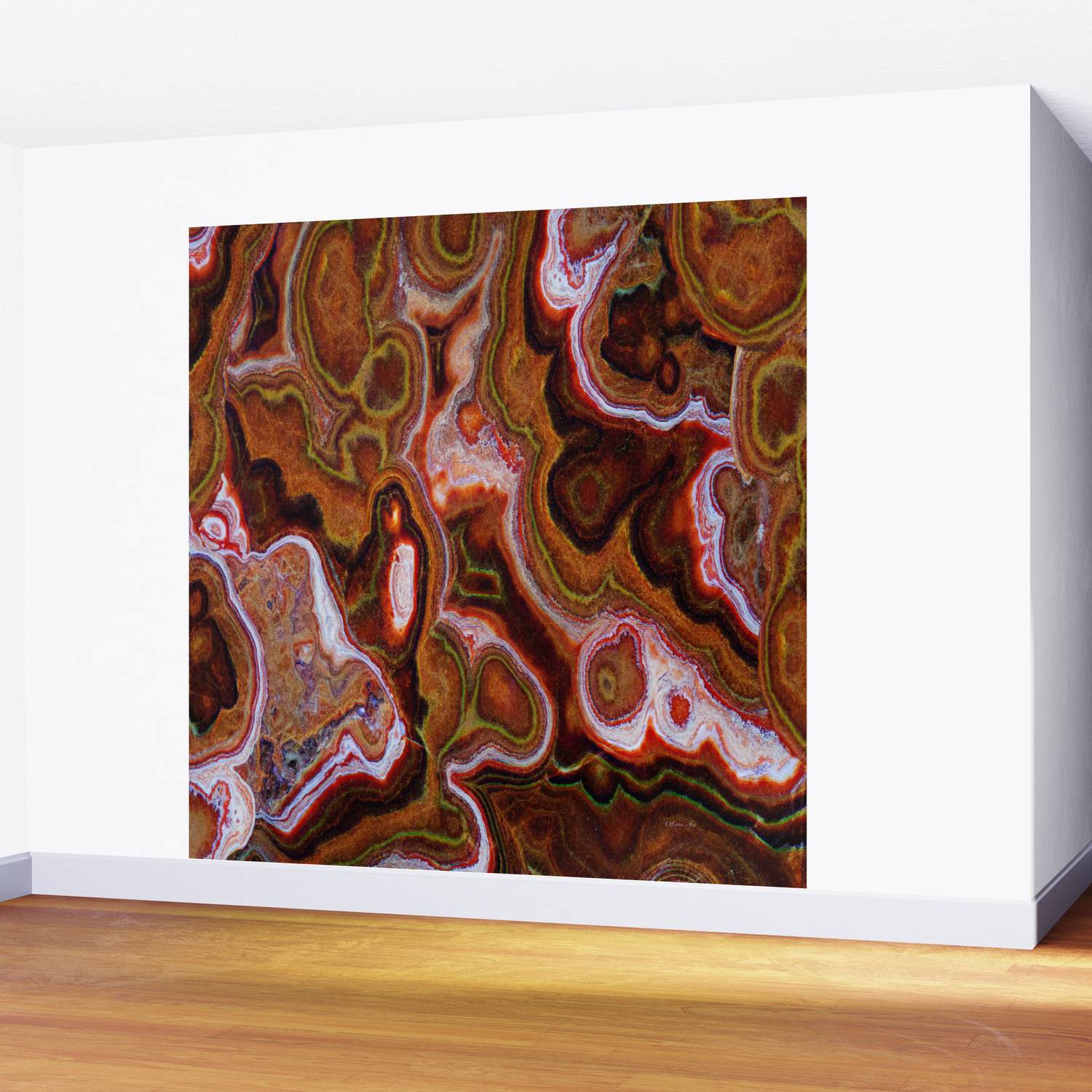 Earth Tones Abstract By Lena Owens Wall Mural By Olenaart Society6