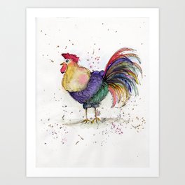 Le Coq of Many Colors Art Print