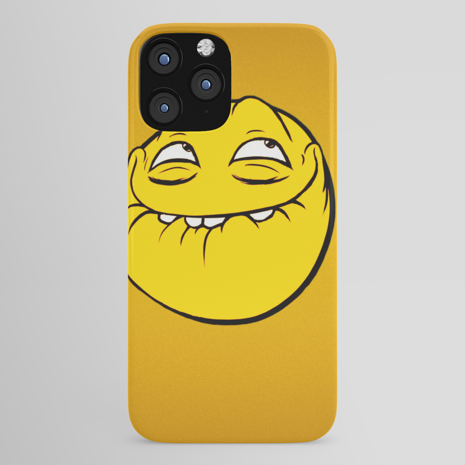 Meme Face Smiley Emoticon Yelow Funny Head Troll Iphone Case By Marios Society6