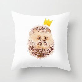 Hedgehog King Throw Pillow