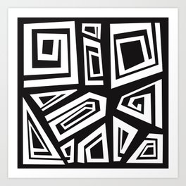 Black and White Maze Art Print