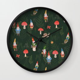 Woodland Gnomes Wall Clock