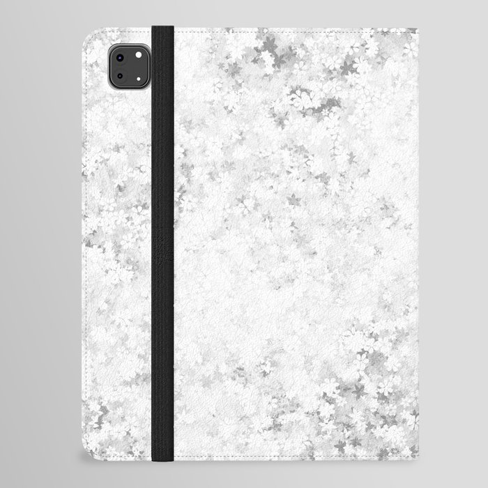 Monochrome old flowers iPad Folio Case