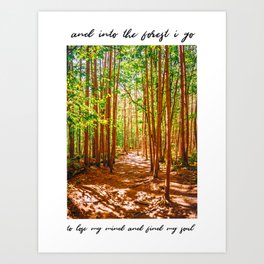 John Muir-And Into The Forest I Go To Lose My Mind And Find My Soul Art Print