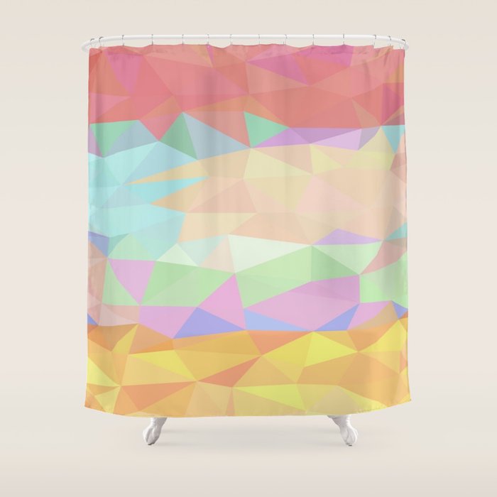 Pink To Gold Prisms Shower Curtain By 311designs Society6