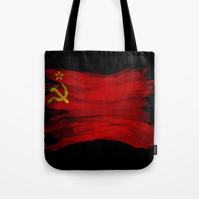 Soviet Union flag brush stroke, national flag Tote Bag