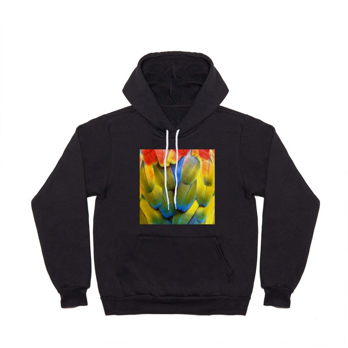 Scarlet Macaw Feathers Hoody