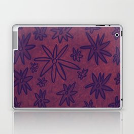 Abstract Flowers in Cherry Laptop Skin