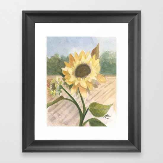 Sunflower Morning Framed Art Print