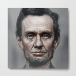 Abe Lincoln Portrait Metal Print | Portrait, Digital, Painting 