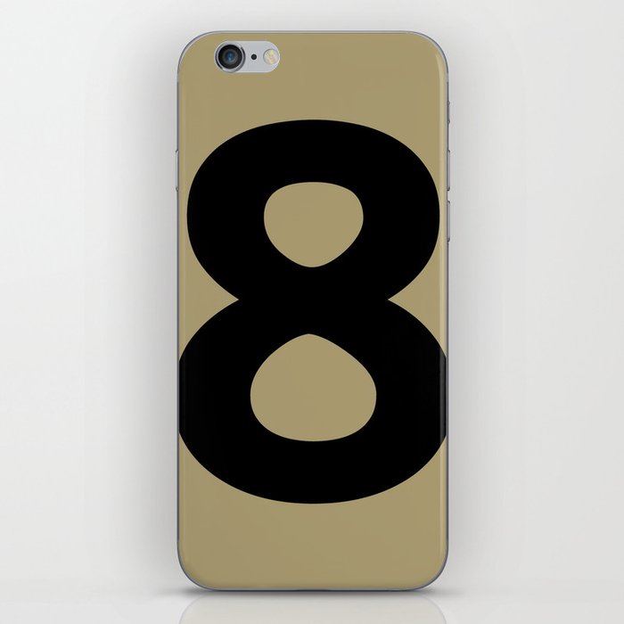 Number 8 (Black & Sand) iPhone Skin