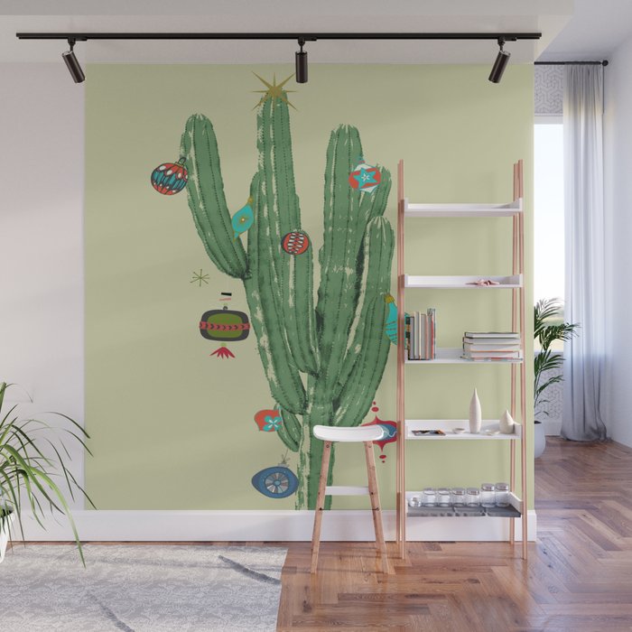 Cactus Christmas Tree 1.0 Wall Mural