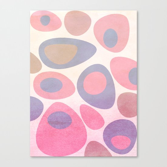 Mod Egg Textured Pink Canvas Print