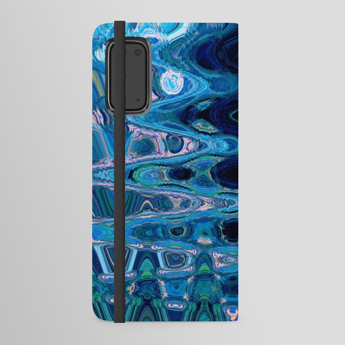 Psychedelic Bubble in Blue Android Wallet Case