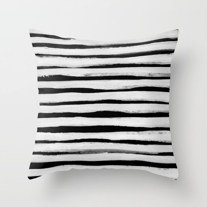 Black and White Stripes II Throw Pillow
