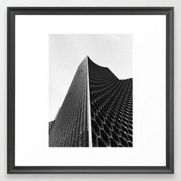 PINNACLE || black and white architecture photography || SINGAPORE Framed Art Print