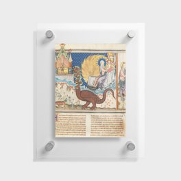 Medieval monsters vintage art Floating Acrylic Print