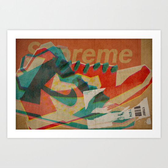 Nike Dunk Hi Pro SB Supreme | Highsnobiety Art Print
