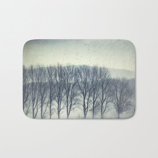 Trees in Mist Bath Mat