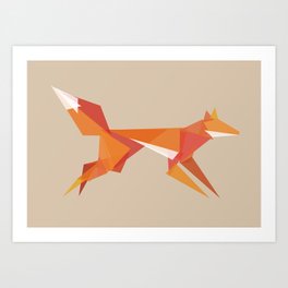 Fractal geometric fox Art Print