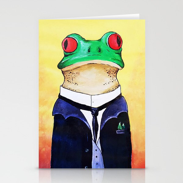Frog in a Suit Stationery Cards